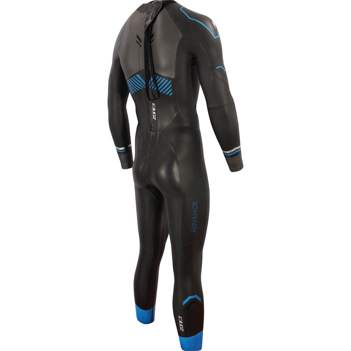 2024 Zone3 Heren Advance Swim Wetsuit WS21MADV - Black / Blue